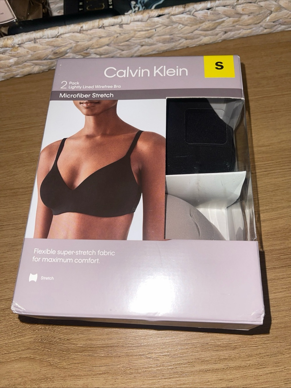 Calvin Klein Black Microfiber Stretch Wirefree Bra 2-Pack